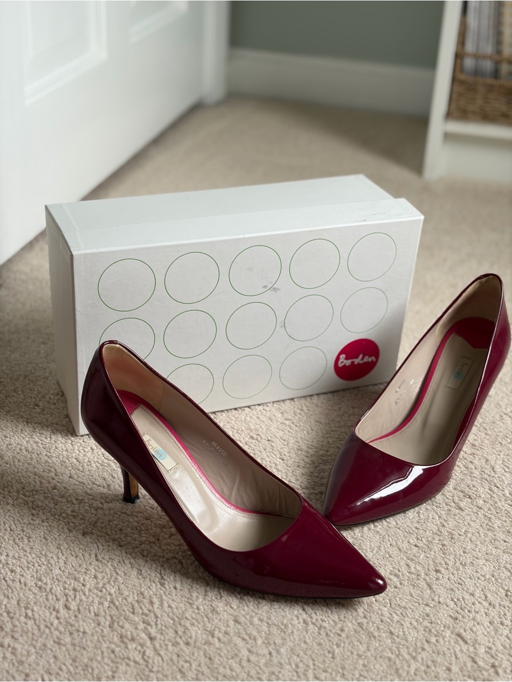 Boden Burgundy Patent Leather Women's Pumps